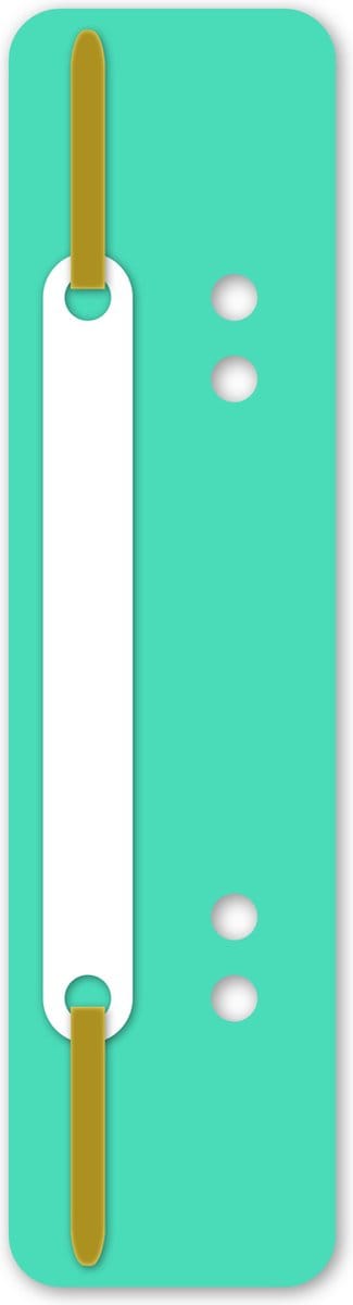 Kangaro snelhechterstrips - lichtgroen - 2-gaats - 38 x 148 mm - 100 stuks - snelhechter