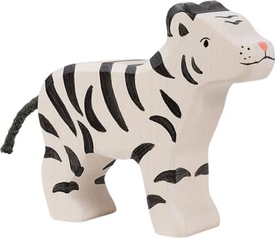 HOLZTIGER Wildernis - Tijger Klein - 9X2X8Cm - Houten Figuur - Handgemaakt