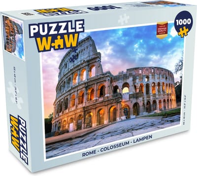 Puzzel Rome - Colosseum - Lampen - Legpuzzel - Puzzel 1000 stukjes volwassenen