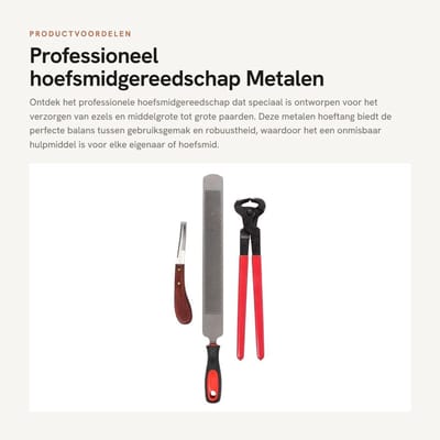 Dailygoods - Professioneel hoefsmidgereedschap - Metalen hoeftang - Voor ezels en paarden - Gebruiksvriendelijk - Hoogwaardige kwaliteit - Geschikt vo...