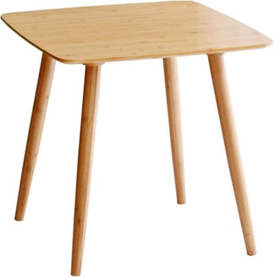 Vierkante salontafel - Houten bijzettafel - Multifunctioneel gebruik - Massief houten constructie - 80x80x76cm - Meerkleurig