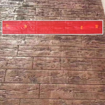 Betonstempel Houtstructuur - Betonmal Houtnerf - Terrassen Aanleggen - Realistische Houttextuur - 120 x 15 cm - Roodbruin