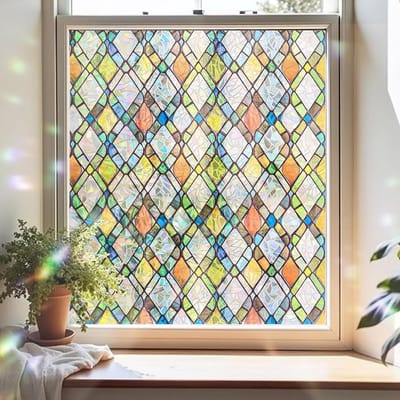 Famanu – Ondoorzichtige raamfolie, zelfklevend, zichtwerende folie voor binnen, statische raamfolie, privacybescherming voor badkamer en kinderkamer, 44 x 200 cm