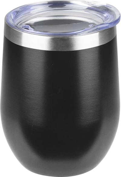 Geïsoleerde waterfles - waterbeker - drinkbeker - koffiebeker - mok - RVS binnenvoering - geschikt voor thuis - kantoor - wandelen - reizen - zwart - 8*6,2*11,6 cm - 360 ml - 12 oz
