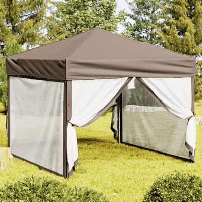 Opvouwbare Partytent - Feesttent Tuin - Buitenfeesten - Waterdicht UV-beschermend - 3x3 Meter - Taupe