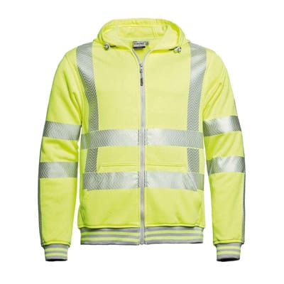 Santino hooded vest met RWS reflectie Vermont - 200173 - fluor geel - maat S