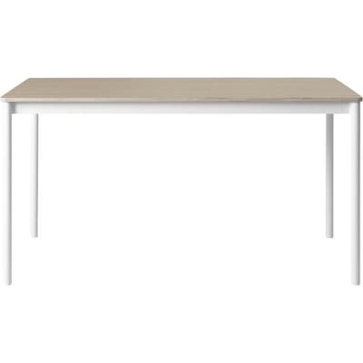 Muuto - Base tafel - eikenfineer - wit - multiplexrand - S - beige