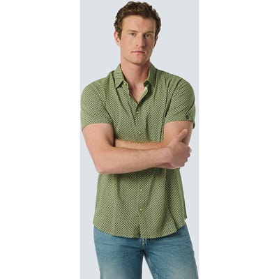 No Excess Shirt Short Sleeve Allover Printed Lime Größe: S | Casual hemden Outlet | Herren | Grün