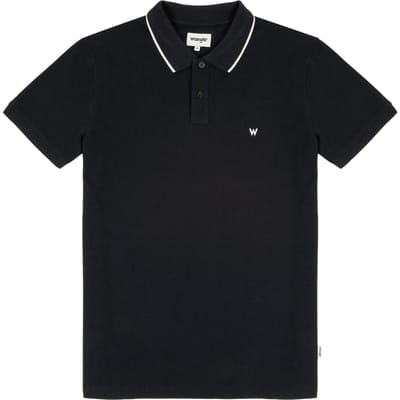 Wrangler - Maat M - SS PIQUE POLO BLACK