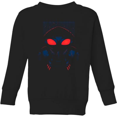 Aquaman Black Manta kindertrui - Zwart - 122/128 (7-8 jaar)