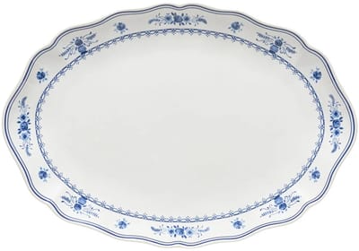 Costa Nova Portugees Aardewerk Ovale schaal 40 cm VILA wit-blauw serviesset