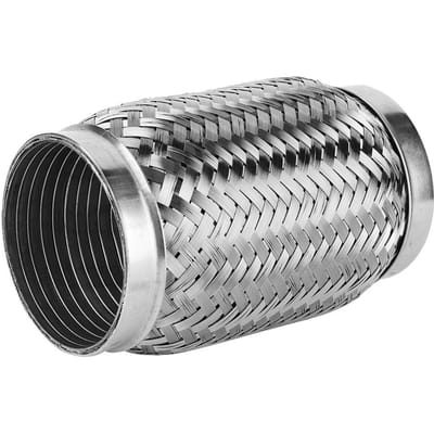 3 x 6 pouces Tuyau Flexible Inoxydable Manchon d'Échappement Flexible avec Tube Ondulé Interne