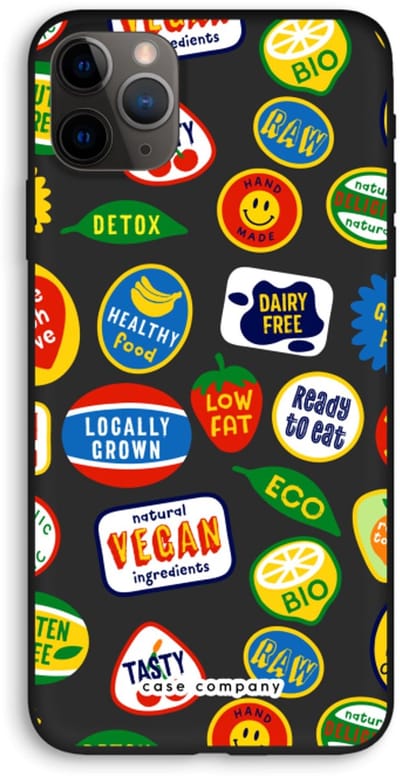 Case Company® - Hoesje geschikt voor iPhone 11 Pro Max hoesje - Fruitsticker - Biologisch Afbreekbaar Telefoonhoesje - Bescherming alle Kanten en Schermrand