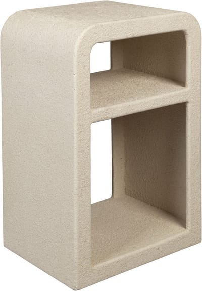 Dutchbone Veda Bijzettafel/ Nachtkastje Gerecycled Marmer Beige