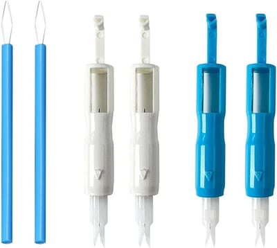 Naaimachine Naaigerei - Hulpmiddel Naalden - Snel Naalden Rijgen - Lichtgewicht Duurzaam - 7.5 cm Lengte - Blauw Wit