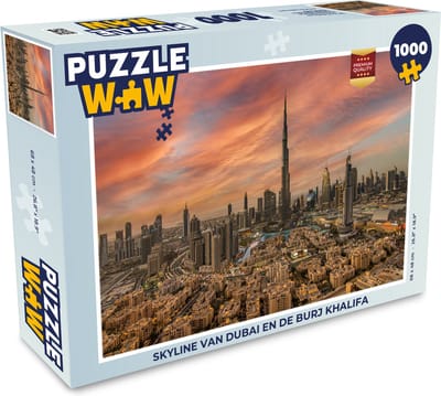 Puzzel Skyline van Dubai en de Burj Khalifa - Legpuzzel - Puzzel 1000 stukjes volwassenen