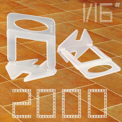 Tegel Leveling Systeem - Tegel Spacers Clips - Vlakke Tegels Leggen - Precisie 1.5mm Spatiëring - 2000 Stuks - Wit
