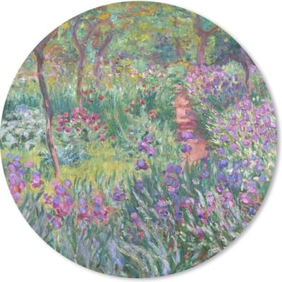 Muismat rond 20x20 cm - Mousepad De tuin van de artiest in Giverny - Claude Monet - Ronde muismatten
