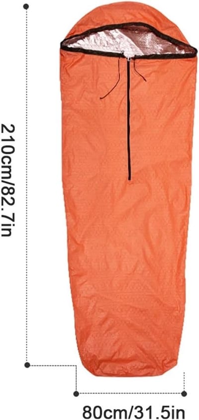 Slaapzak - Kampeerzak Outdoor - Kamperen en Hiken - Waterdicht en Thermisch - 210 x 80cm - Oranje