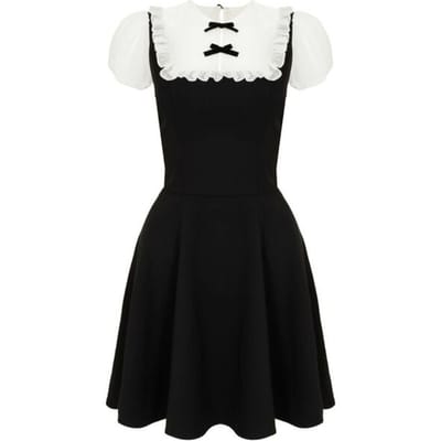 Hell Bunny - Rockabilly Midi-jurk - Alice Dress - XS tot L - voor Vrouwen - zwart-wit