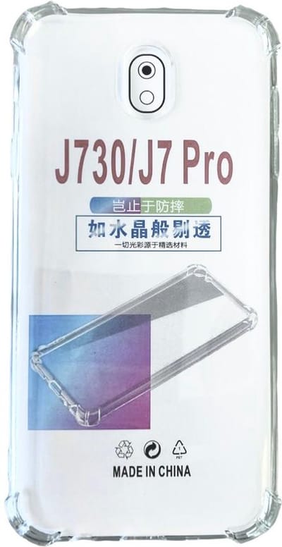 Anti Shock silicone back cover Geschikt voor Samsung Galaxy J7 Pro (2017)/Transparant hoesje