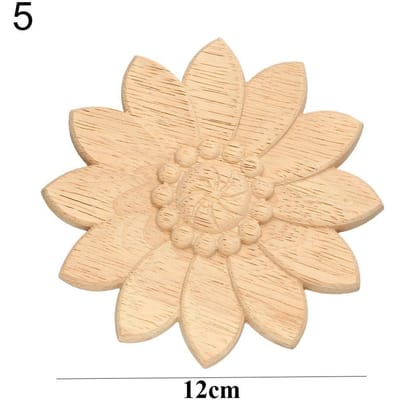Meubelonderdelen Uniek Natuurlijk Bloemen Hout Gesneden Houtsnijwerk Decoratieve houten Beeldjes Ambachten Hoek Appliques Lijst