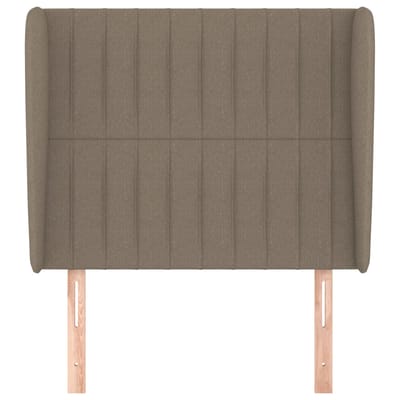 vidaXL - Hoofdbord - met - randen - 83x23x118/128 - cm - stof - taupe
