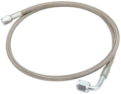 aladdien - Turbo-olietoevoerleiding - 4AN Slang - Roestvrij Staal - 90 Graden - Externe Turbocompressor - 12 inch