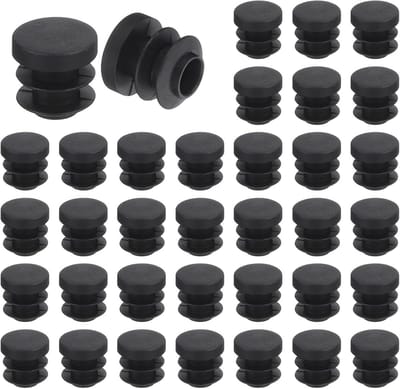 36x Ronde Kunststof Doppen voor Buis Ø 12-14 mm - Zwarte Eindkap voor Stoelpoten, Tafels en Meubels