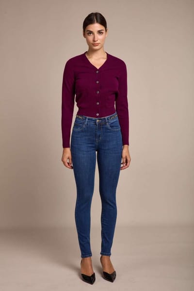 Broek Toxik3 normale taille push-up ketting detail