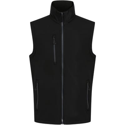 Regatta Heren Navigate Softshell 2-laags bodywarmer (Zwart/Seal Grijs)
