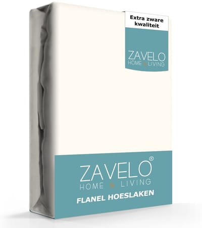 Zavelo Hoeslaken Flanel Ivoor-2-persoons (140x200 cm)