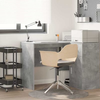 vidaXL - Bureau - Beton - Grijs - Bewerkt - hout - 102 - x - 50 - x - 75 - cm