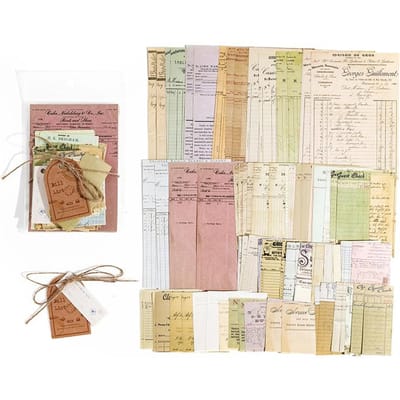 100 stuks/pak Decor Scrapbook Vintage Materialen Papier Combo Kit DIY Junk Journal Collage Fotoalbum Retro Achtergrondpapier