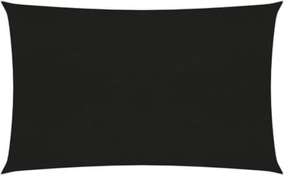vidaXL Zonnezeil 160 g/m² 4x6 m HDPE zwart
