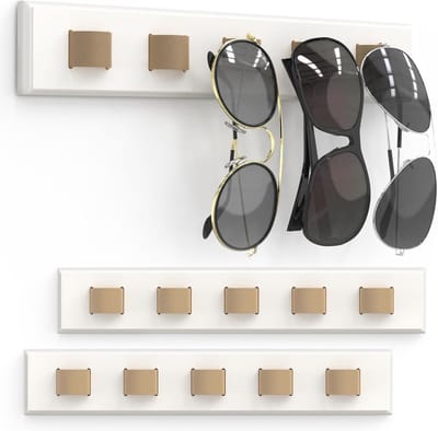 Zonnebrilorganizer 3-Pack – Wandgemonteerde Houten Brillenhouder voor het Ophangen van Meerdere Brillen – Perfecte Woondecoratie