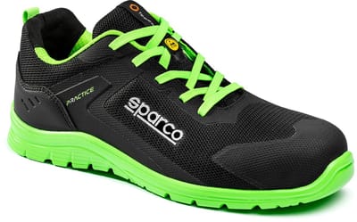 Sparco Werkschoenen S1PS - Practice Rinus - Zwart/Groen — 38