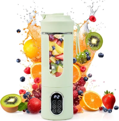 530ML - Draagbare Blender - Mini Elektrische USB Sapmachine - Automatische Reiniging - Persoonlijk voor Smoothies en Shakes - Groen