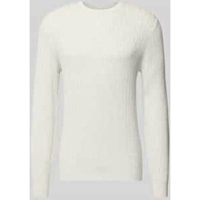 Gebreide pullover met ribboorden
