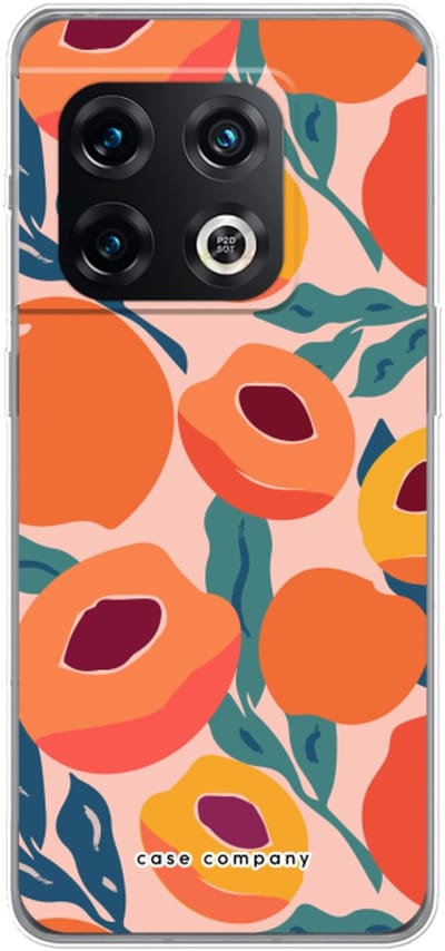 Case Company® - Hoesje geschikt voor OnePlus 10 Pro hoesje - Perzik - Soft Cover Telefoonhoesje - Bescherming aan alle Kanten en Schermrand