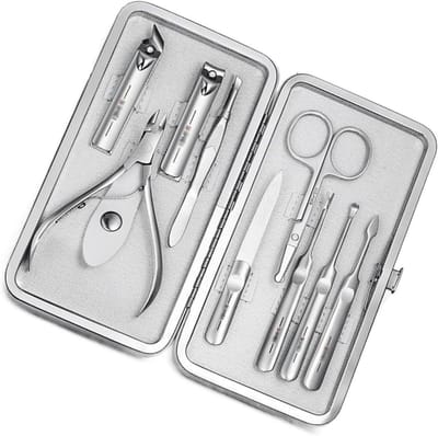 Nail Clipper Set - Manicure Pedicure Set - Persoonlijke Verzorging - Roestvrij Staal - 9-delig - Zilver