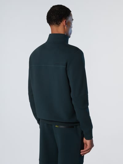 North Sails Sweatshirt Scuba-stof met volledige ritssluiting