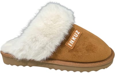 Inkuz Dames Cognac Wamte Pantoffels Met Infrarood Verwarming - Cognac - 41/42