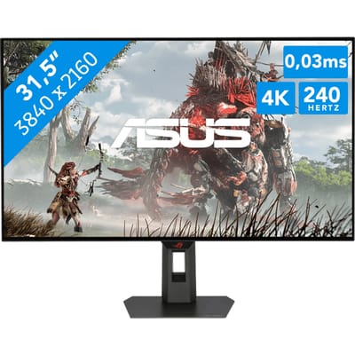 ASUS ROG Strix OLED XG32UCWMG - 4K UHD WOLED Gaming Monitor - 4K 240Hz, FHD 480Hz Dual Mode - USB-C 15W Power Delivery - 0.03ms - G-Sync Compatible - 31.5 Inch