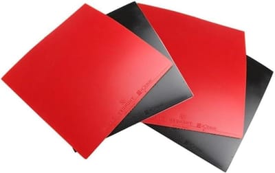 Tafeltennis Rubber - Pingpong Vellen - Snelle Aanval - Harde Spons 39 - 22 mm Dikte - Rood Zwart