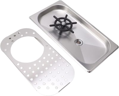 Glazenspoeler Gootsteen - Glasreiniger Spoelbak - Snel Glazen Wassen - Hogedruk Waterstraal - Standaard Maat - Roestvrij Staal