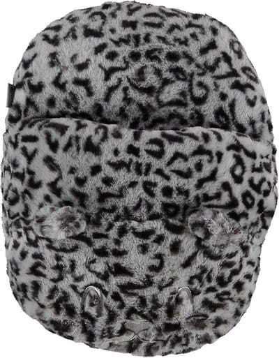 Apollo - Grote voetenwarmer slof - Cheetah grijs - one size 30 x 27 cm - Dierensloffen