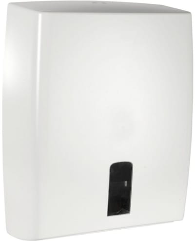 Classic Midi Handdoekdispenser – Wit – Gerecycled kunststof – Voor V- en Z-vouw papier