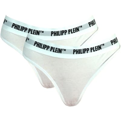 Philipp Plein set van twee witte ondergoedstrings