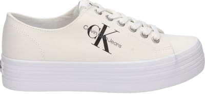 Calvin Klein Vulcanized Flatform Laceup Lage sneakers - Dames - Wit - Maat 41